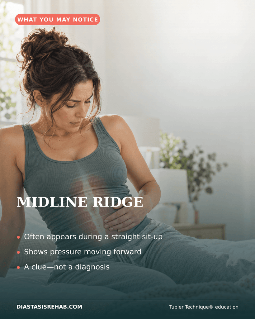 Postpartum Women: Why a Ridge May Appear When You Sit Up