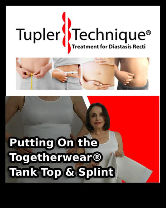 DIASTASIS & SPLINTING: How to put on the Tank top and Splint - diastasisrehab